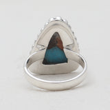 Turquoise Spiny Oyster Silver Rings