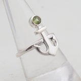 Natural Peridot Sterling Silver Ring