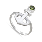 Natural Peridot Sterling Silver Ring