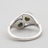 Natural Peridot Silver Ring