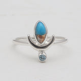 Turquoise Spiny Oyster Silver Rings
