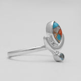 Turquoise Spiny Oyster Silver Rings