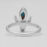 Turquoise Spiny Oyster Silver Rings