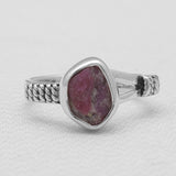 Natural Ruby Silver Rings