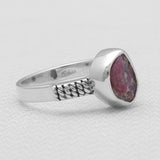 Natural Ruby Silver Rings