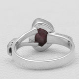 Natural Ruby Silver Rings