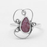 Natural Ruby Silver Rings
