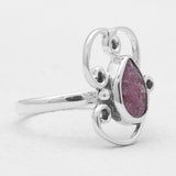 Natural Ruby Silver Rings