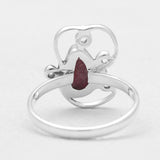 Natural Ruby Silver Rings