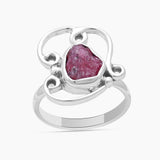 Natural Ruby Silver Rings