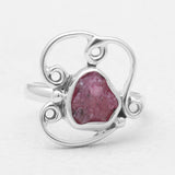 Natural Ruby Silver Rings