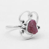 Natural Ruby Silver Rings