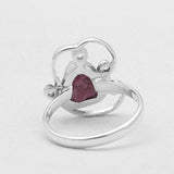 Natural Ruby Silver Rings