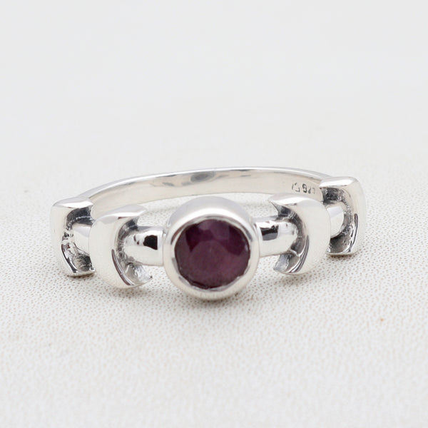925 Sterling Silver Ruby Ring