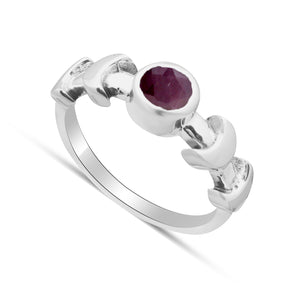 925 Sterling Silver Ruby Ring