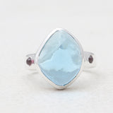 925 Sterling Silver Blue Topaz Rings