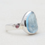 925 Sterling Silver Blue Topaz Rings