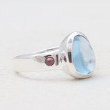 925 Sterling Silver Blue Topaz Rings