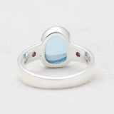925 Sterling Silver Blue Topaz Rings