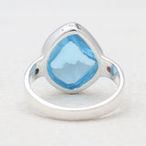 925 Sterling Silver Blue Topaz Rings
