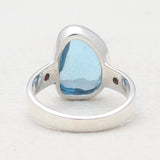 925 Sterling Silver Blue Topaz Rings
