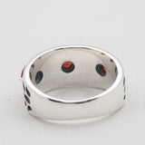 Natural Garnet Silver Ring