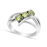 Natural Peridot Silver Ring