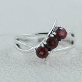 Garnet Silver Rings