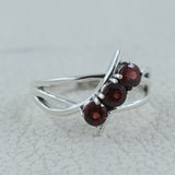 Garnet Silver Rings