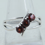 Garnet Silver Rings