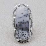 Dendritic Opal Silver Rings