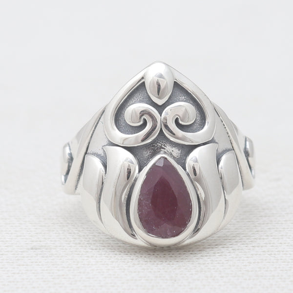 925 Sterling Silver Ruby Rings