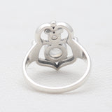 Rainbow Moonstone Silver Rings