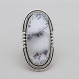 925 Silver Dendritic Opal Rings