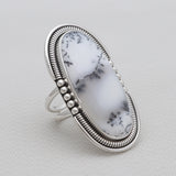 925 Silver Dendritic Opal Rings