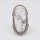 Dendritic Opal Silver Rings