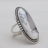 925 Silver Dendritic Opal Rings