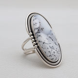 925 Silver Dendritic Opal Rings