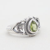 Natural Peridot Silver Ring