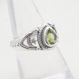 Natural Peridot Silver Ring