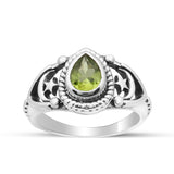 Natural Peridot Silver Ring