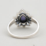 Natural Iolite Silver Ring