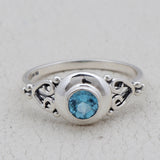 Blue Topaz Designer 925 Sterling Silver Rings