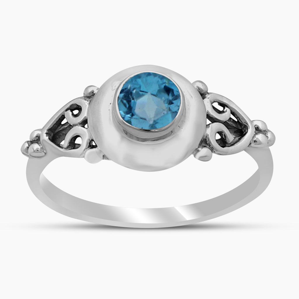 Blue Topaz 925 Sterling Silver Rings