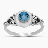 Blue Topaz 925 Sterling Silver Rings