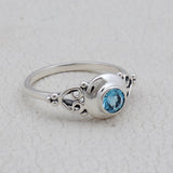 Blue Topaz Designer 925 Sterling Silver Rings