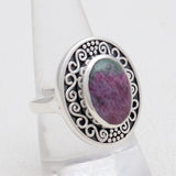 Ruby Zoisite Silver Pendant Set