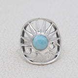 925 Starling Silver Larimar Pendant Set