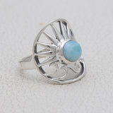 925 Starling Silver Larimar Pendant Set