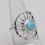 925 Starling Silver Larimar Pendant Set